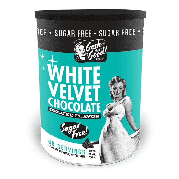 Gosh That’s Good! Sugar-Free White Velvet Chocolate Flavor – 2 lb – Low-Calorie, Lactose-Free