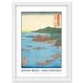 thumbnail image 1 of Goshiki Beach Awaji Province Utagawa Hiroshige Japanese Woodblock Classic Collection Artwork Framed Wall Art Print A4, 1 of 4