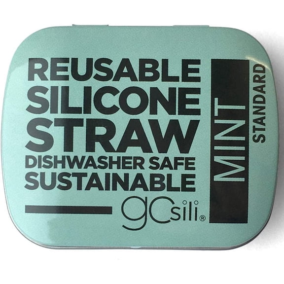 Gosili, Straw Silicone Mint in Tin, 1 Count