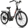 thumbnail image 1 of Gocio 26" Electric Bike for Adults, 500W Motor, City Commuter E-Bike, 48V 7.8Ah Removable Battery, Max 19.8Mph, 7 Speed, UL2849​, 1 of 9