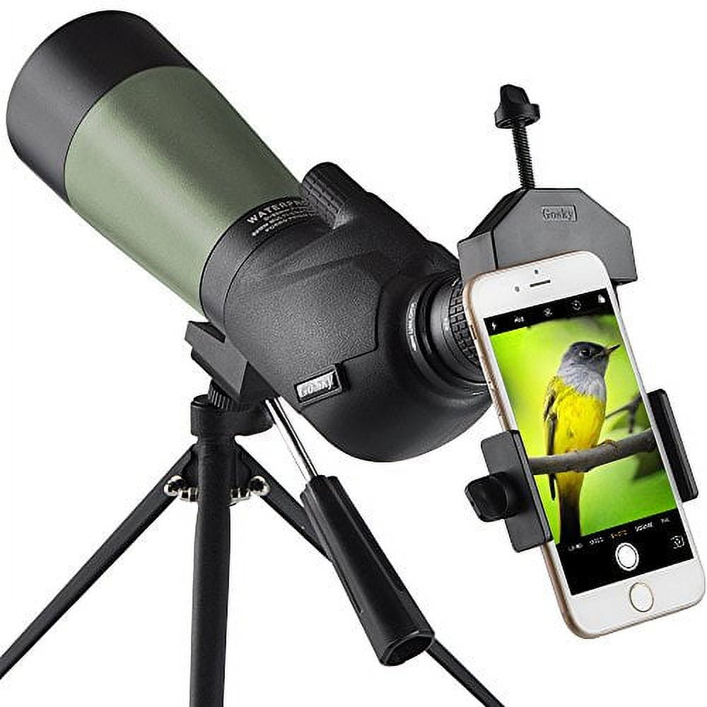 Gosky 2060x60 HD Spotting Scope with Tripod, Carrying Bag and Scope