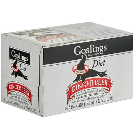 Goslings Diet Stormy Ginger Beer Cocktail Mixer, 6-12 fl. oz Cans