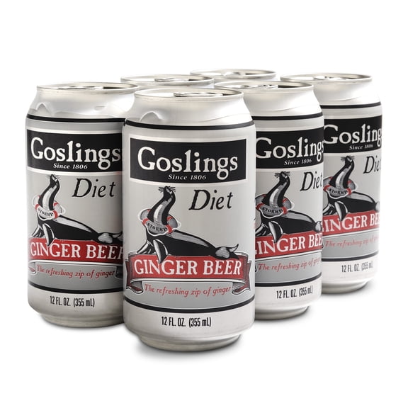 Goslings Diet Stormy Ginger Beer Cocktail Mixer, 6-12 fl. oz Cans