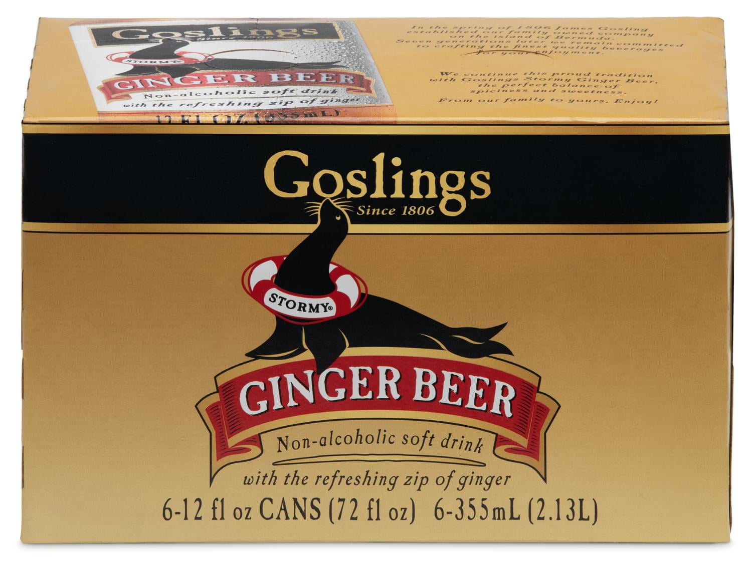 Goslings Stormy Ginger Beer Cocktail Mixer, 6-12 fl. oz Cans