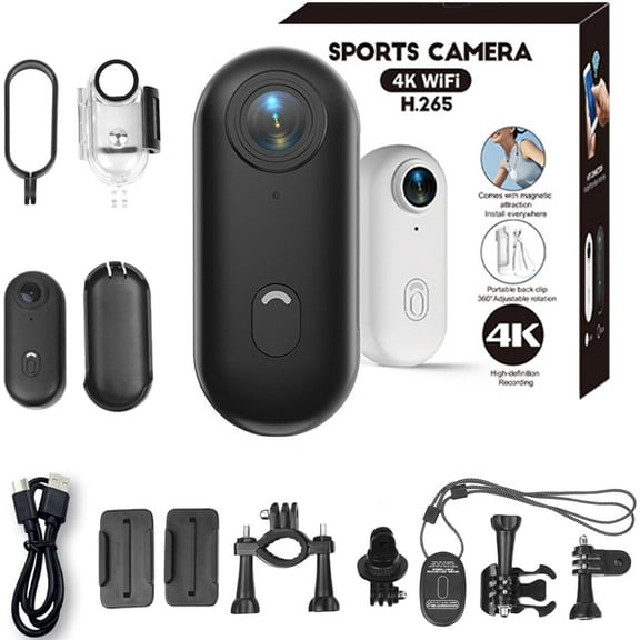 Gosnap - Go Snap Camera, Go Snap Body Cam, 1080P/4K Wearable Thumb Action Camera with 360° Spring Clip, 120° Wide Angle, Hands-Free POV Recording (1080P-Black)