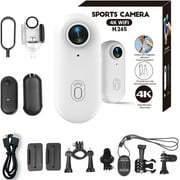 Gosnap - Go Snap Camera, Go Snap Body Cam, 1080P/4K Wearable Thumb Action Camera with 360  Spring Clip, 120  Wide Angle, Hands-Free POV Recording 4k-White