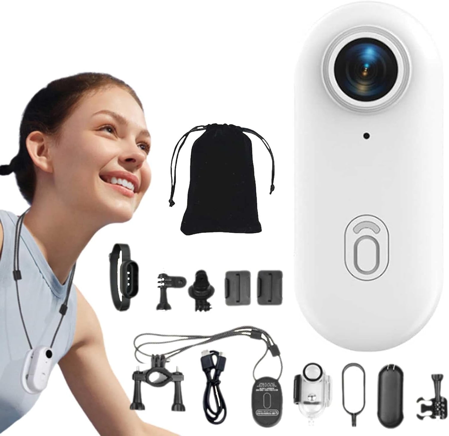 Genérico Gosnap - Go Snap Camera, Wearable Mini Gosnap Body Camera with 360° Rotation Spring