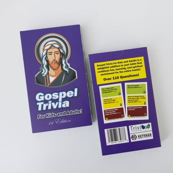 Gospel Bible Trivia Card Game for Kids and Adults