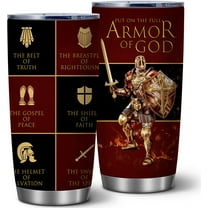 The Gospel of Peace Worship Gift For Pastors, Put The Full Armor Of God 20oz Insulated Tumbler | Gift for Priest | Stainless Steel Vacuum Tumbler | Birthday Gifts for Men
