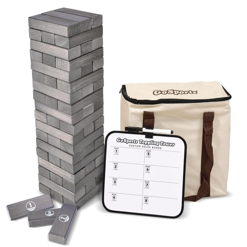 Gosports Large Gray Stain Toppling Tower with Bonus Rules, Starts at 1.