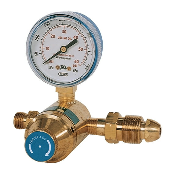 Goss Propane Regulators, Propane, 5 - 60 psi, 1/4 in (NPT);POL Inlet Spud and Nut