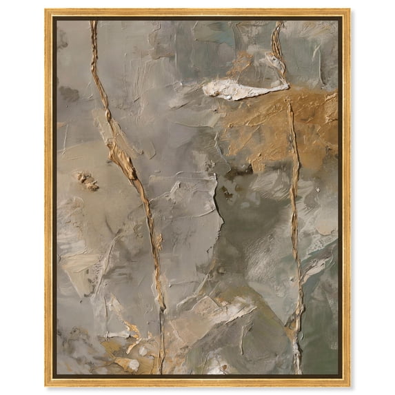 Gossamer Pathways II Canvas Textured Abstract by Art Remedy, Gold Frame, 36 x 45