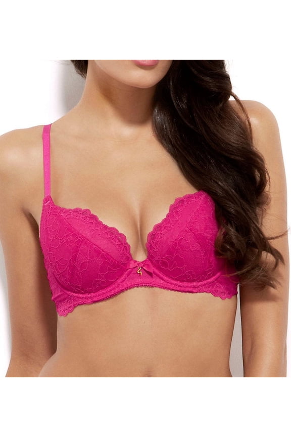 BRIGHT ROSE Superboost Lace Padded Plunge Bra, US 32C, UK 32C