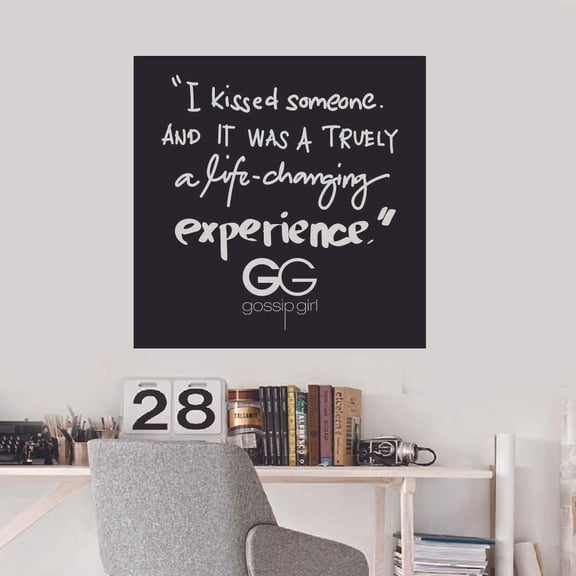 Gossip Girl American Teen Drama Series Blair Waldorf Quote I Kissed Someone And Iy Was Truly Life Changing Vinyl Sticker Wall Art Home Room Bedroom Sticker Decal Decoration Size (40x40 inch)