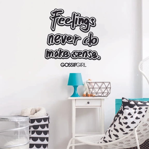 Gossip Girl American Teen Drama Series Serena And Blair - Quote Quotes Feelings Never Do Make Sense Gossip Girl Vinyl Sticker Wall Art Home Room Bedroom Sticker Decal Decoration Size (40x40 inch)
