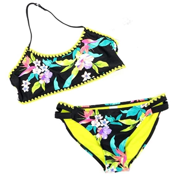 Gossip Girl Girl's Fashion 1 Piece and Bikini Swimsuits Size 16 Black Yellow