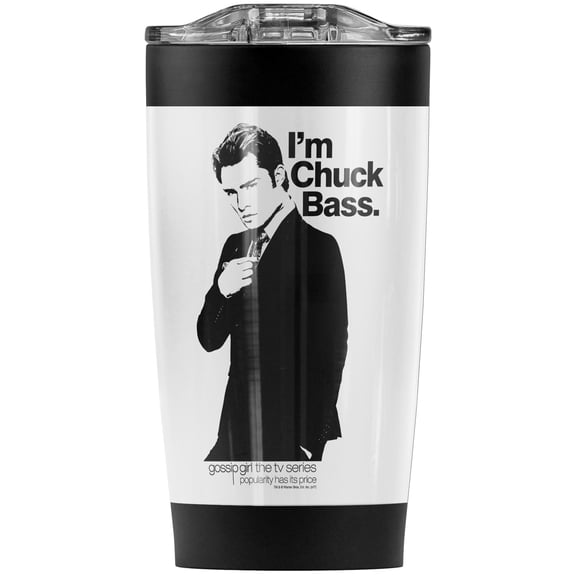 Gossip Girl I'M Chuck Bass Stainless Steel Tumbler 20 oz Coffee Travel Mug/Cup, Vacuum Insulated & Double Wall with Leakproof Sliding Lid | Great for Hot Drinks and Cold Beverages