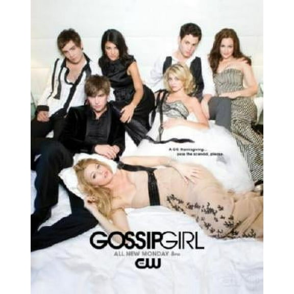 Gossip Girl Poster Metal Sign 8Inx 12In Metal Art Print 8x12 Multi-Color Square Adults Best Posters