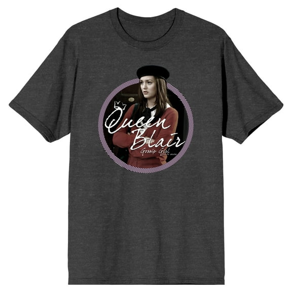 Gossip Girl Queen Blair Waldorf Men's Charcoal Heather Graphic Tee-Medium