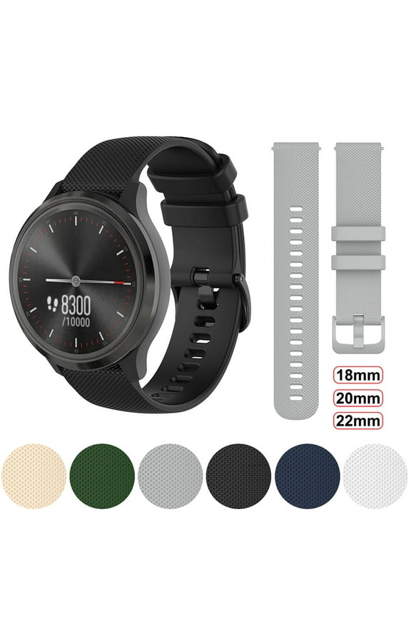 18mm 20mm 22mm Premium Silicone Rubber Replacement Straps Soft Silicone Watch Bands Quick Release Rubber Watch Bands with Stainless Steel Buckle Replacement Wrist Band for Men Women