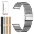 thumbnail image 1 of Gostoto 18mm 20mm 22mm Quick Release Mesh Stainless Steel Watch Band Interlock Safety Clasp Bracelet Wrist Watch Strap Replacement Bracelet Strap for Man Women, 1 of 4
