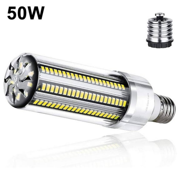 Gostoto 25W-54W LED Corn LED Light Bulb With Fan(200W-500W Equivalent) Super Bright E26/E27/E39 Base LED Bulb for Home and Large Area Commercial Ceiling Lighting Garage Shop Factory