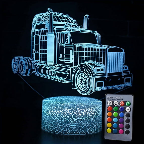 Gostoto 3D Car Series LED illusions Night Light Table Stand Lamp Remote Touch Control, Colour Changing