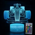 thumbnail image 1 of Gostoto 3D Car Series LED illusions Night Light Table Stand Lamp Remote Touch Control, Colour Changing, 1 of 2