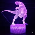 thumbnail image 1 of Gostoto 3D Dinosaur illusions Night Light Table Stand Lamp Remote Touch Control, Colour Changing, 1 of 4