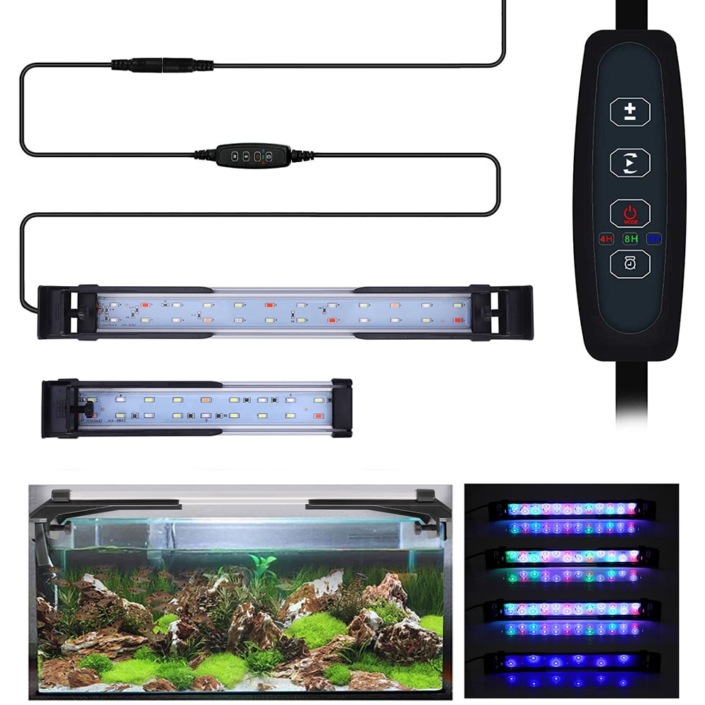Gostoto 61CM 24Inch LED Aquarium Light RGB Color Changing Fish Tank