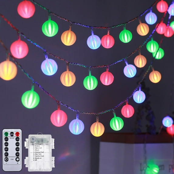 Gostoto 9.8-33FT 20-80LEDS 1in Globe String Lights,Outdoor Waterproof Lantern String Lights,Fairy Lights for Patio Bedroom Garden Christmas Decorations