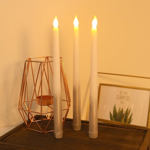 Gostoto Electric Candles Flameless LED Taper Candles Battery Operated Window Candle Simulation Candle Lights for Christmas Wedding Party Dinner Birthday Church