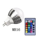 thumbnail image 1 of Gostoto LED RGB Bulb Lamp E14 E27 B22 GU10 MR16 AC85-265V 3W RGB LED Spot Bulbs Light Magic Holiday RGB lighting+IR, 1 of 7