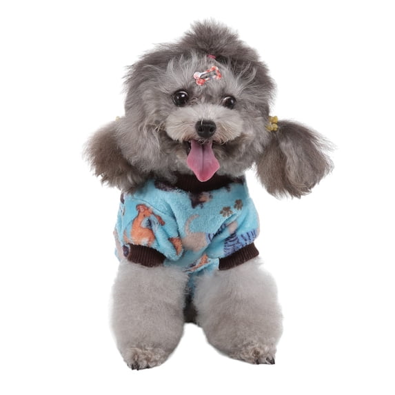 Gostoto Pet Dog Clothes Animal Print Fleece Jumpsuit for Small Medium Dog