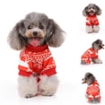 thumbnail image 1 of Gostoto Pet Dog Holiday Christmas Elk Print Costumes Jumpsuit Clothes for Small Medium Pet Dogs, 1 of 5