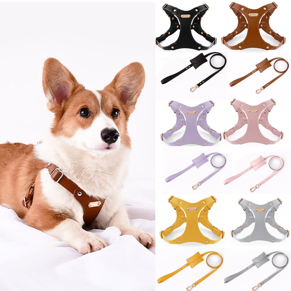 Gostoto Pet Dog Vest Harness and Leash Set Adjustable Reflective Soft