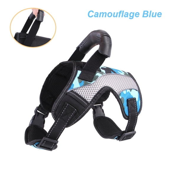 Gostoto Pet Harness for Large And Medium-Sized Dogs Explosion-Proof Reflective Lighted Breathable Dog Darness for Outdoor Traction