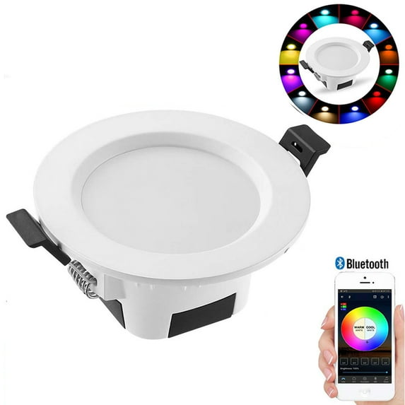 Gostoto Smart RGB LED Ceiling Panel Down Light Bluetooth APP Control Round Spotlight