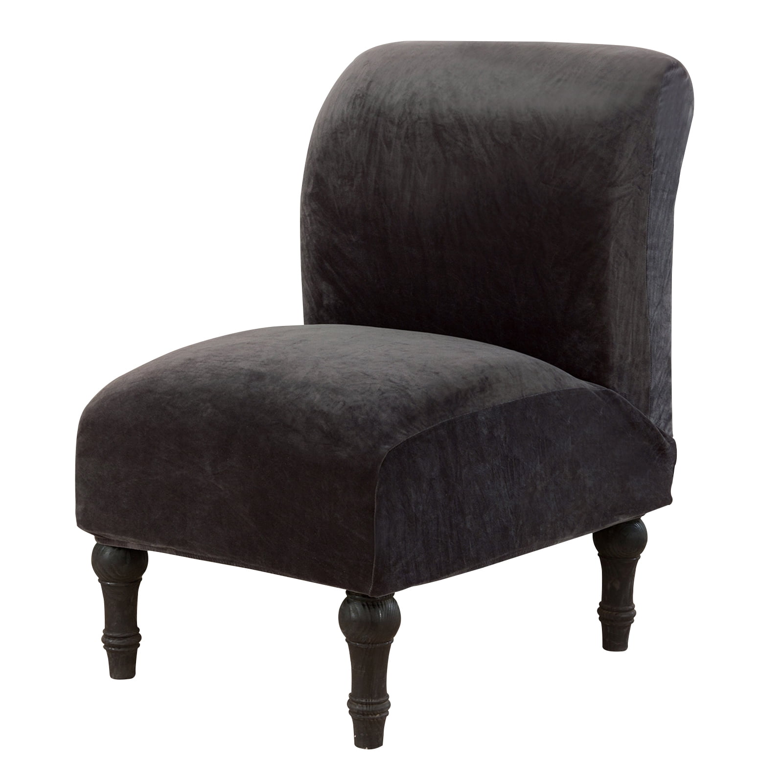 Gostoto Stretch Spandex Slipper Chair Cover,Velvet Solid Armless Chair ...