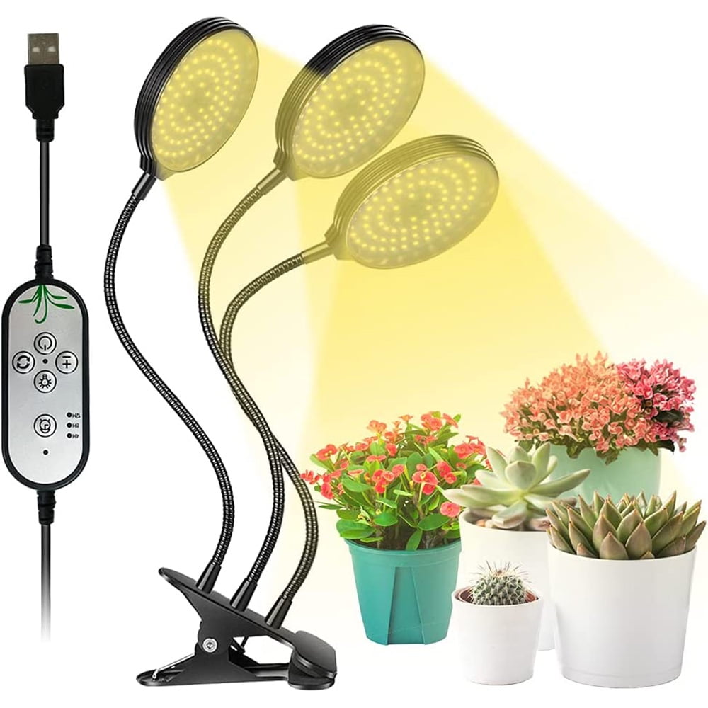 Gostoto Sunlike Full Spectrum Sunlight LED Plant Grow Lights with Timer ...