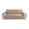 thumbnail image 1 of Gostoto Velvet Quilted 1/2/3 Seat Slipcover,Arm Sofa Cover with Side Pocket Storage Bag ,Slipcover with Elastic Ribbon ,Pet Anti Slip Mat Furniture Protector, 1 of 4