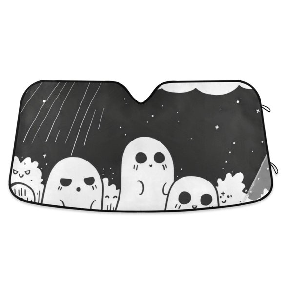 Gosts Clouds Car Windshield Sun Shade Reflector Sunshade Foldable for Front Keeps Vehicle Cool