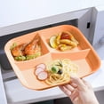 thumbnail image 1 of Gosuguu 10 Inch Control Divided Plates For Eating Straw Dinner, Kids and Adults, Picnic Reusable Plates, BPA Free Food Containers, Mealtime Solution, 1 of 6