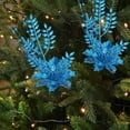 thumbnail image 1 of Gosuguu 2-Pack Plastic Christmas Tree Flowers for Holiday Decorations - Realistic Red Gold Silver Pink Blue Champagne Floral Picks, 1 of 6