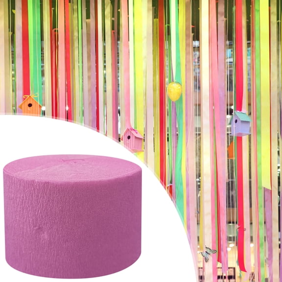 Vibrant Blue Crepe Paper Roll - 81 Inch x 82 Ft - Flame Retardant DIY Streamer for Party Decor & Craft Projects - Bleed-Proof, Durable Crepe Paper