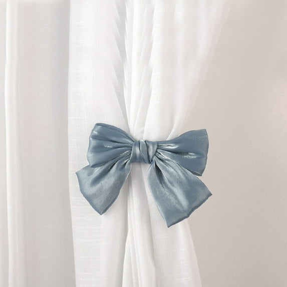 Gosuguu Cloth Bow Tie Backs for Curtains Decorative Clip Holdbacks in Assorted Colors
