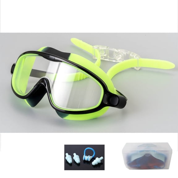 Gosuguu HD Swimming Goggles Anti-Fog Large Frame with Silicone Gasket | Comfortable Fit for Adults & Youth | Clear Vision & Adjustable Strap