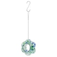 thumbnail image 1 of Gosuguu Hand-Painted Stained Glass Hummingbird Feeder with Flower Design and Perches for Outdoor Garden, 1 of 6