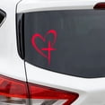 thumbnail image 1 of Gosuguu Heart and Cross Design PVC Waterproof Decal for Car Laptop Window Decoration, 1 of 6