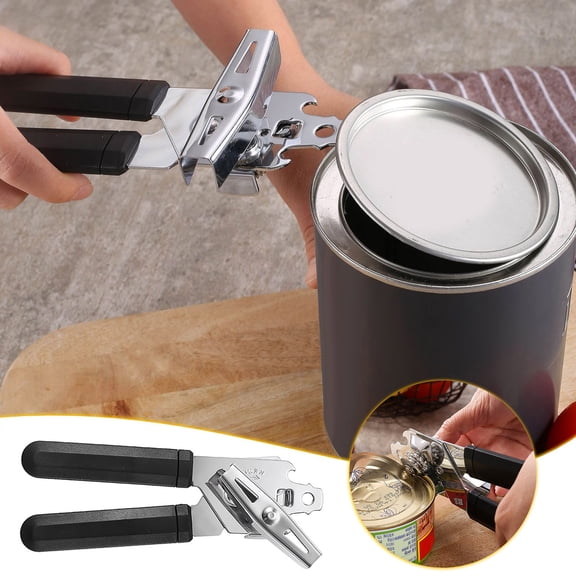 Gosuguu Heavy Duty Stainless Steel Can Opener | Portable Kitchen Tool with Non-Slip Ergonomic Handle | Opens All Cans Easily for Home, Travel & Bar Use